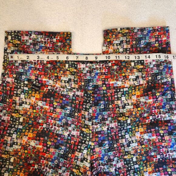 Lisette L Montreal Slimming Artsy Unique Micro Mosaic Floral Crop 8 Multicolor - Picture 6 of 8